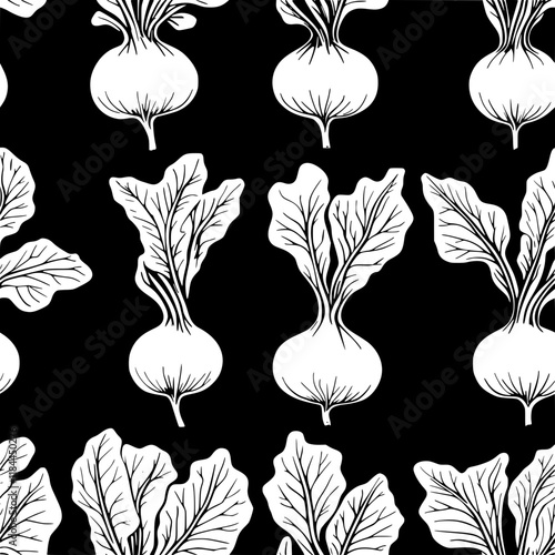 Collection of Mashed Turnips icons, Mashed Turnips vectorized seamless pattern