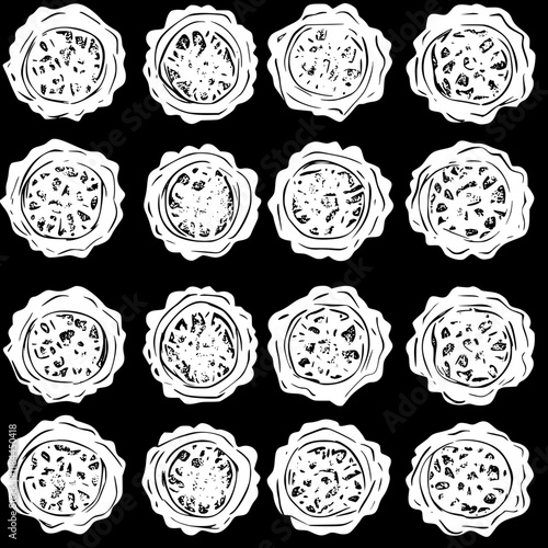 Mini Quiches tiled design, Mini Quiches repeating background illustration