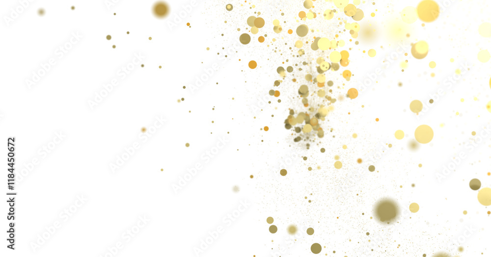 gold Rainfall: Astonishing 3D Illustration of gold Confetti Shower gold Rainfall: Astonishing 3D Illustration of gold Confetti Shower