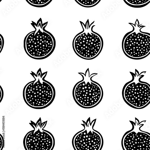 Collection of Pomegranate digital art, Pomegranate vector graphic, repetitive pattern