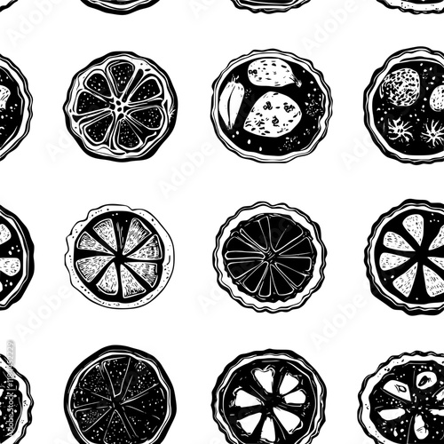 Collection of Quiche vector icons, Quiche vector art pattern