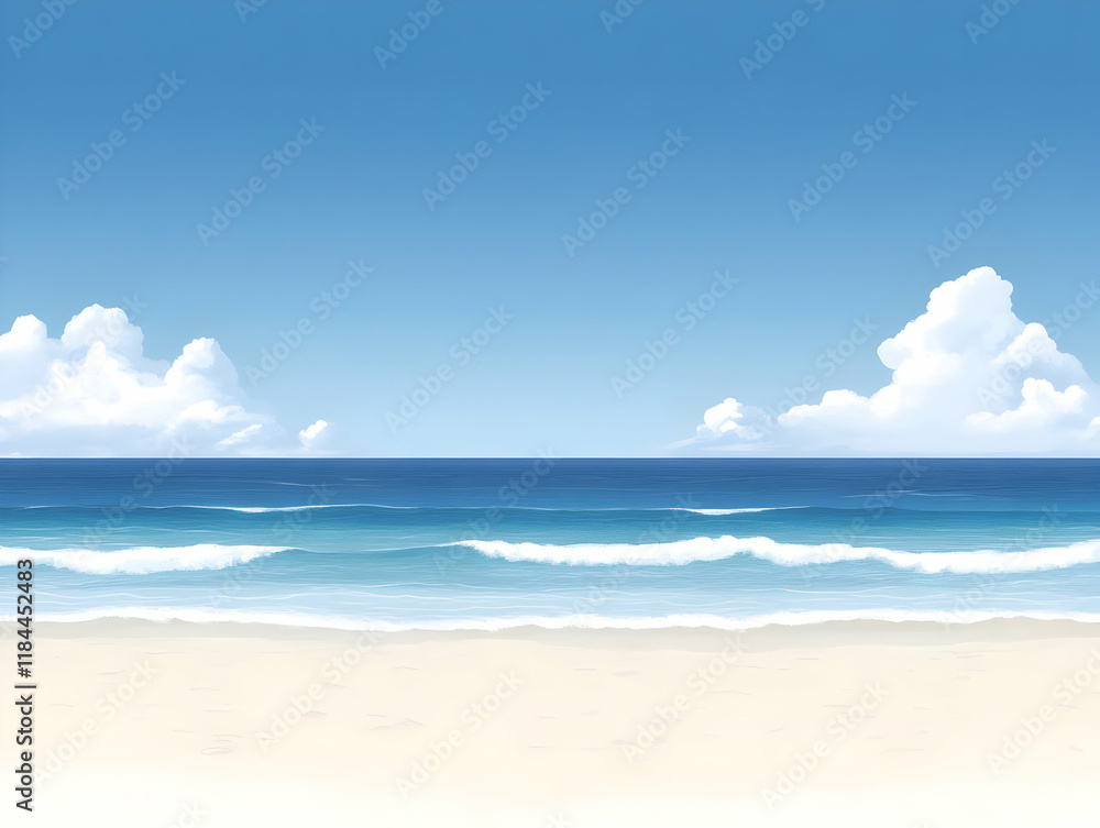 Obraz premium Summer Beach Illustration