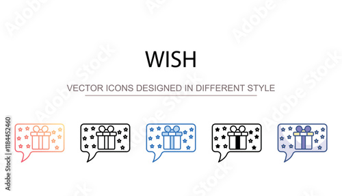 Wish icon design with white background stock illustration