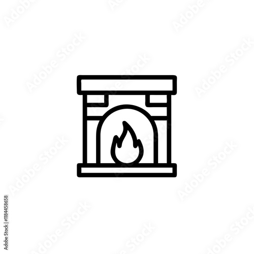 Fireplace line Icon