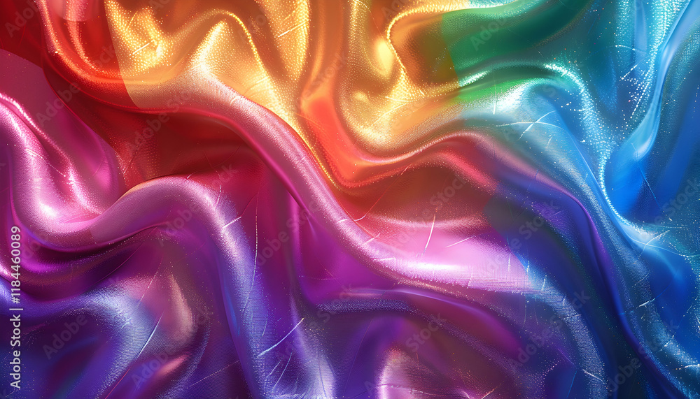 Obraz premium Rainbow Drape Abstract Background Image