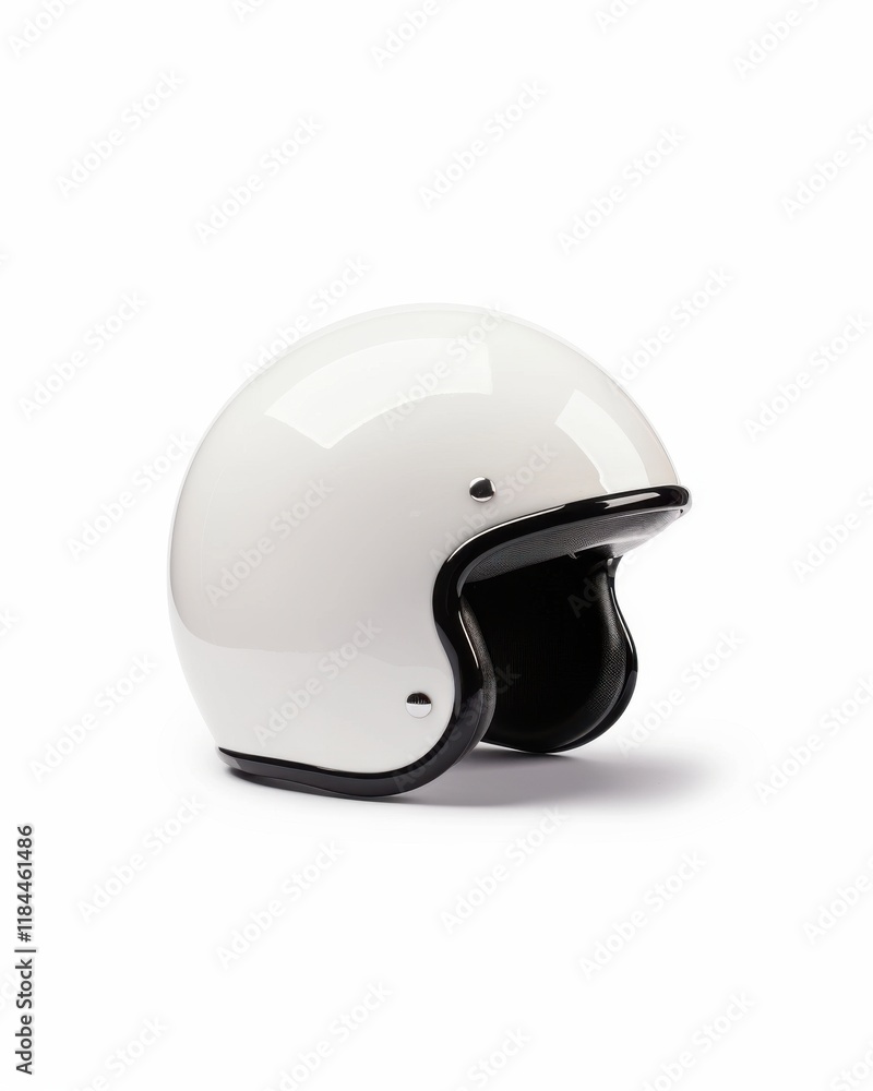 Classic White Motorcycle Helmet: A timeless design, the sleek white helmet embodies the spirit of adventure and freedom. Perfect for showcasing your love for vintage style and classic rides. Classic White Motorcycle Helmet: A timeless design, the sleek white helmet embodies the spirit of adventure and freedom. Perfect for showcasing your love for vintage style and classic rides.