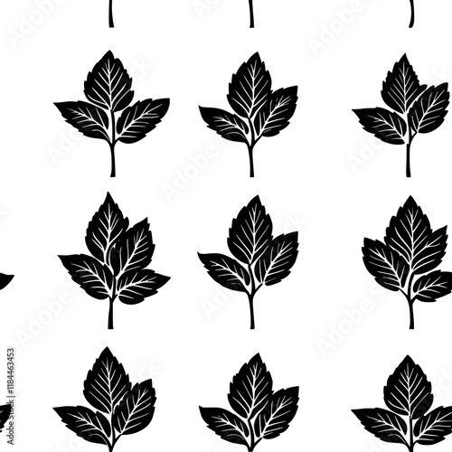 Peppermint tiled design, Peppermint repeating background illustration