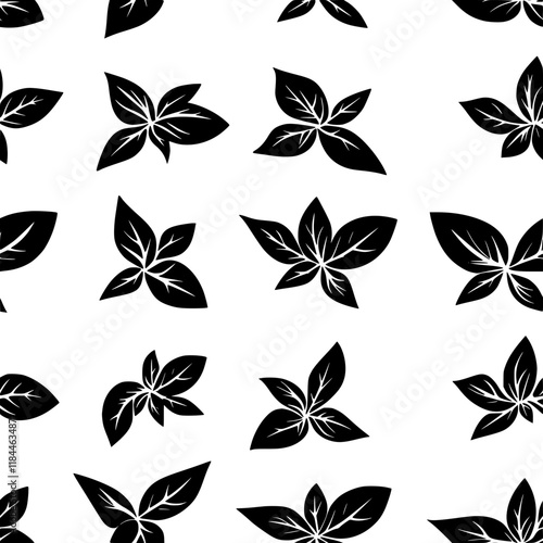 Collection of Pesto icons, Pesto vectorized seamless pattern