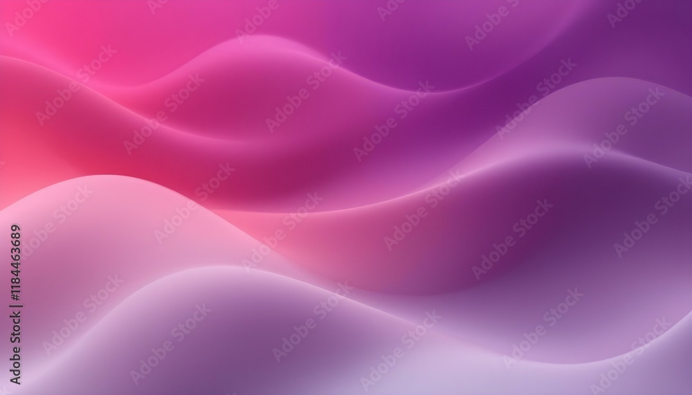 Fototapeta premium Blurred gradient ruby to purple abstract background. A grainy background, noisy banner background. Pink ombre silk fabric drapes, studio shot, soft light, background blur, textile design