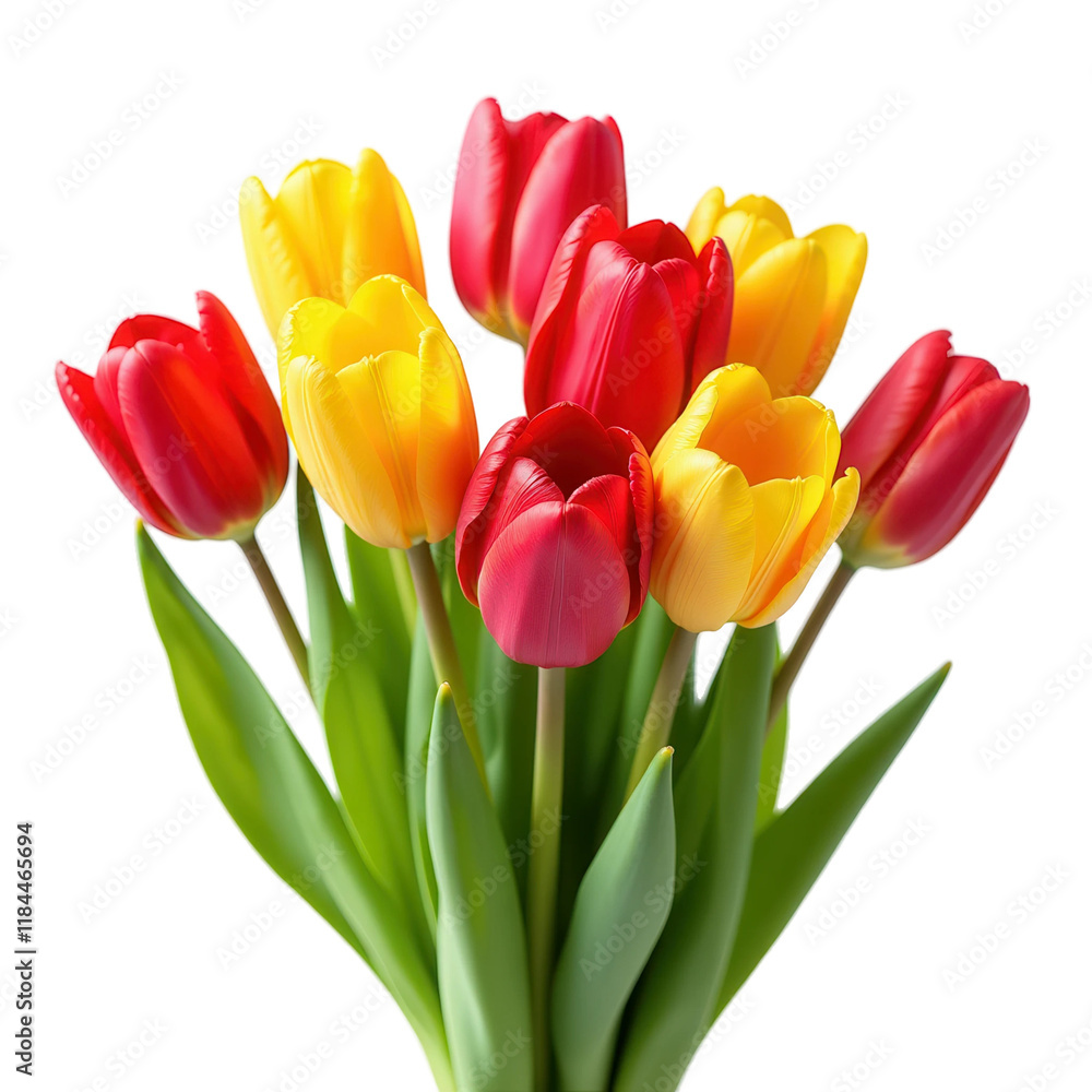 Tulips on transparent background Tulips on transparent background