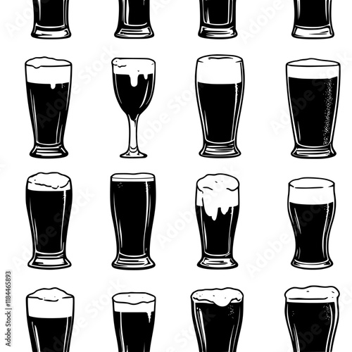 Collection of Stout digital art, Stout vector graphic, repetitive pattern