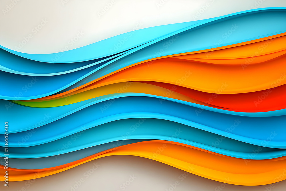 Obraz premium Abstract 3D Wave Background