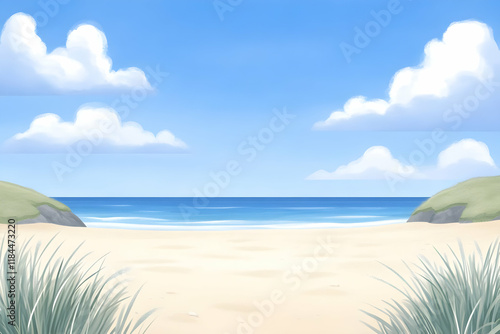 Wallpaper Mural Serene Beach Illustration Torontodigital.ca