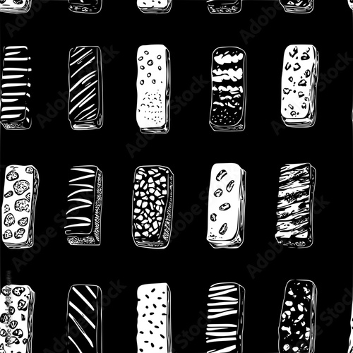 Collection of Protein bars vector icons, Protein bars vector art pattern