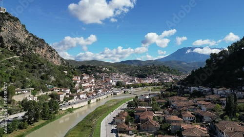 View from the mountain of Gorica Berat Albania