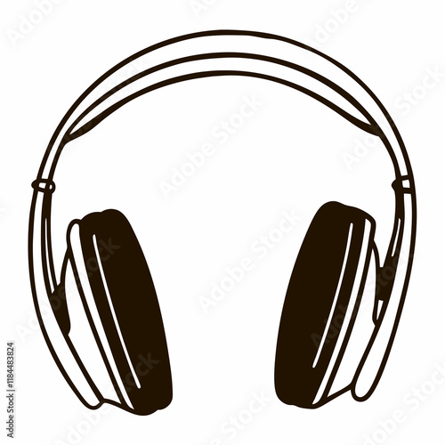Set of Vector Icons Microphone, Key, Rocket, Chess Pawn, Headphone, Music Note, Camera, Pencil, and Diamond on White Background