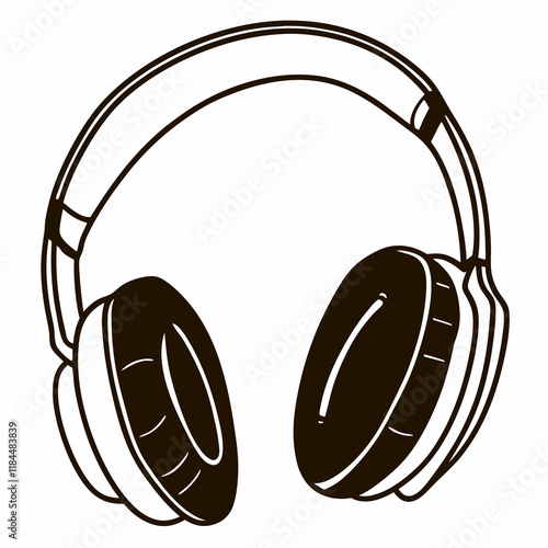 Set of Vector Icons Microphone, Key, Rocket, Chess Pawn, Headphone, Music Note, Camera, Pencil, and Diamond on White Background