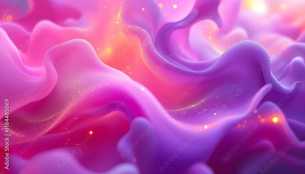 Obraz premium Swirling pink and purple lines with a hint of blue create a dynamic, abstract flow wallpaper design. Vibrant abstract background features curved lines in pink, blue, orange, and purple