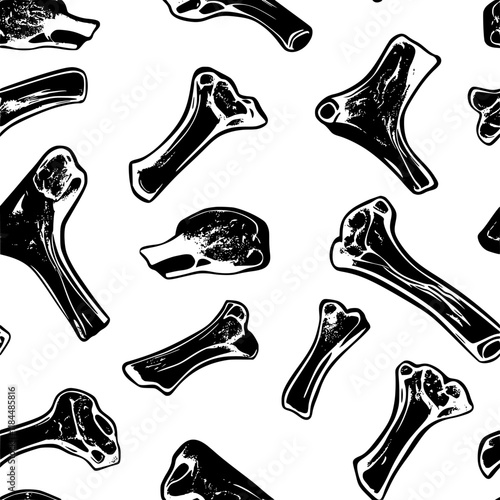 Lamb Shank tiled design, Lamb Shank repeating background illustration