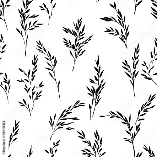 Oats tiled design, Oats repeating background illustration