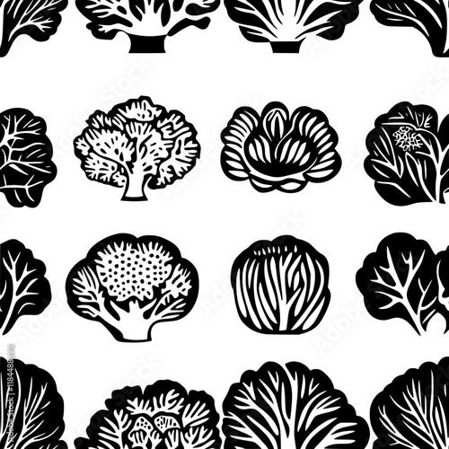 Collection of Sauerkraut digital art, Sauerkraut vector graphic, repetitive pattern