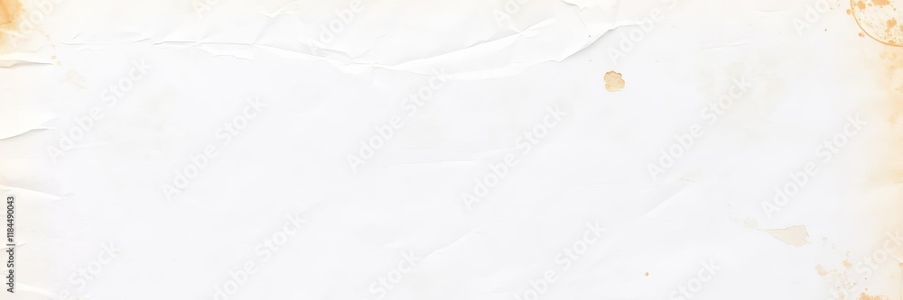 Obraz premium Crumpled old white paper sheet texture with vintage feel, textured, grunge, paper