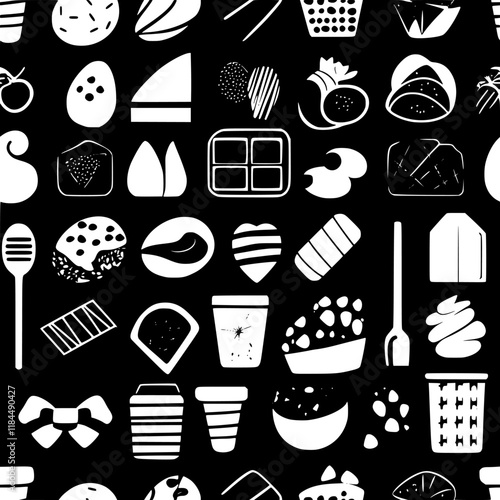 Collection of White chocolate icons, White chocolate vectorized art