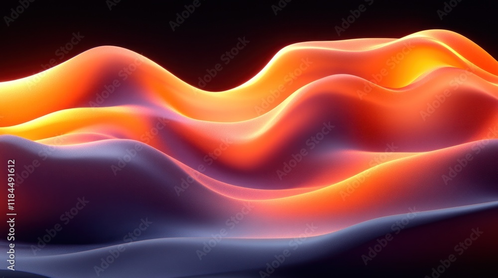 Abstract fiery orange and purple waves. Abstract fiery orange and purple waves.