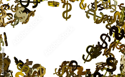 US Dollar sign symbols 3d c...