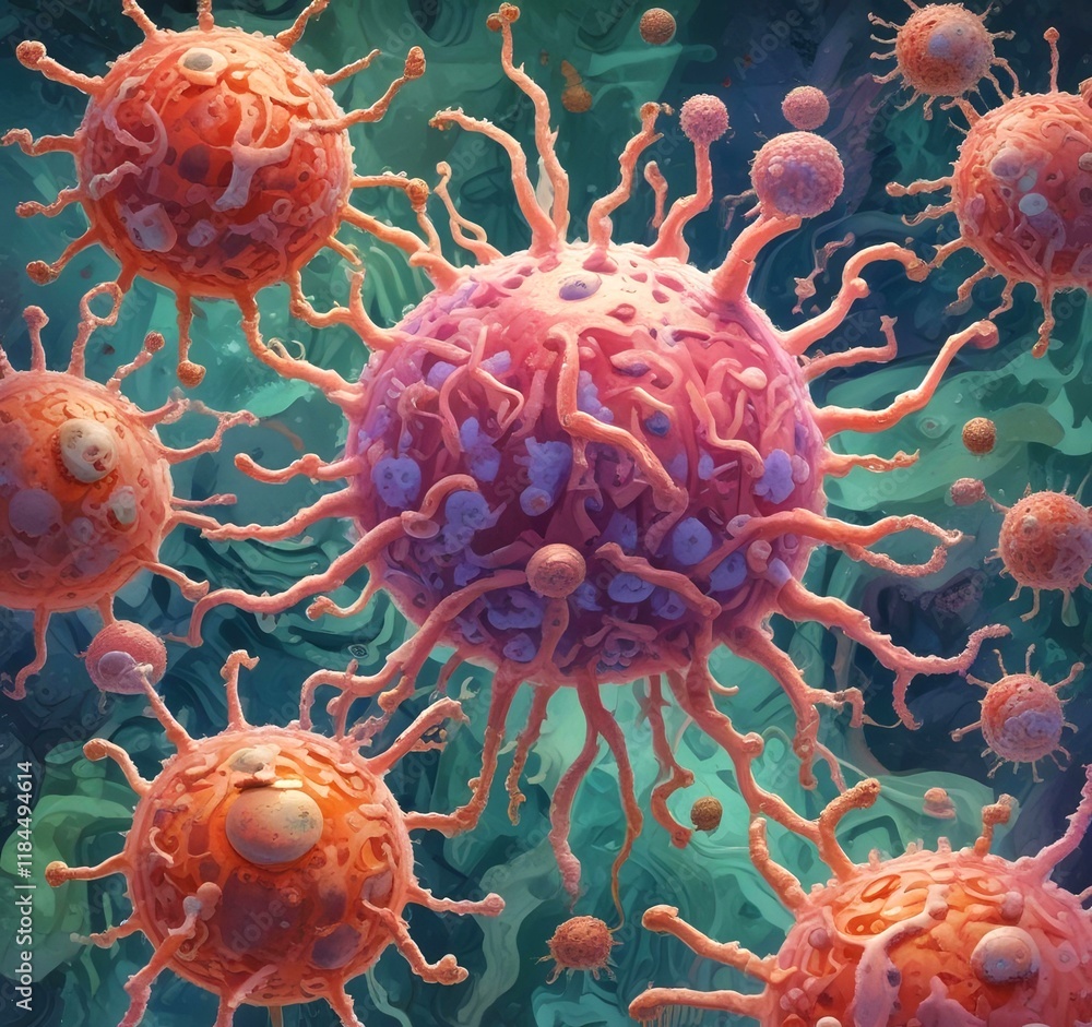 Obraz premium Illustration of bacteria.