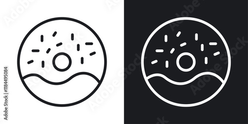 Donut icons. graphic vector icons set