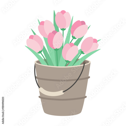 bucket of tulips