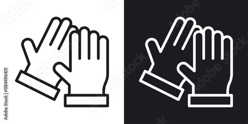 Glove icons. graphic vector icons set