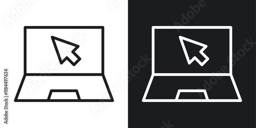 Laptop icons. graphic vector icons set