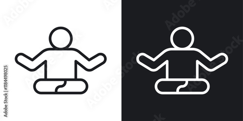 Meditation icons. graphic vector icons set