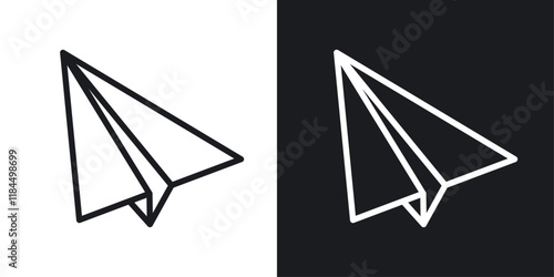 Paper plane icons. graphic vector icons set