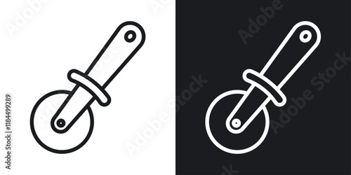 Pizza Slicer icons. graphic vector icons set