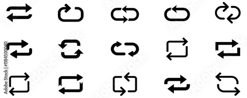 Refresh icon. Reload icon set. Arrow icon. Vector Illustration. EPS 10