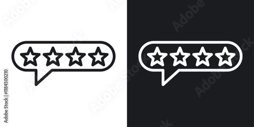 Review icons. graphic vector icons set