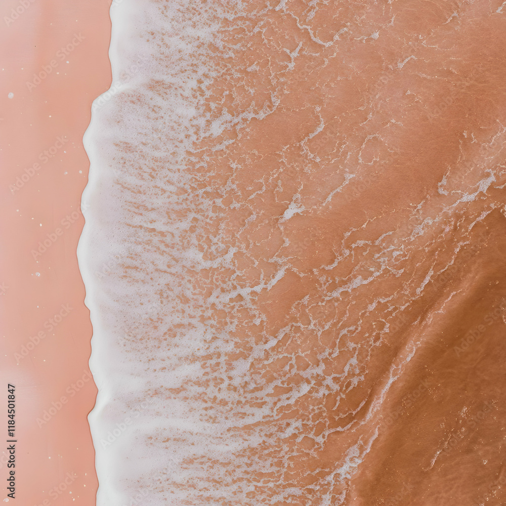 Fototapeta premium Abstract Wave Background Peach Tones