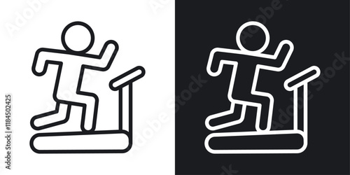 Treadmill icons. graphic vector icons set