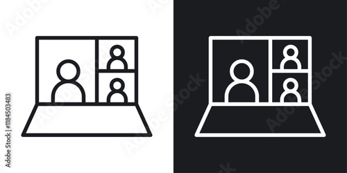 Webinar icons. graphic vector icons set