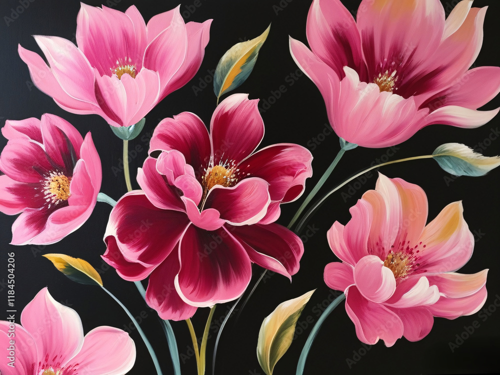 Obraz premium Seamless Floral Background