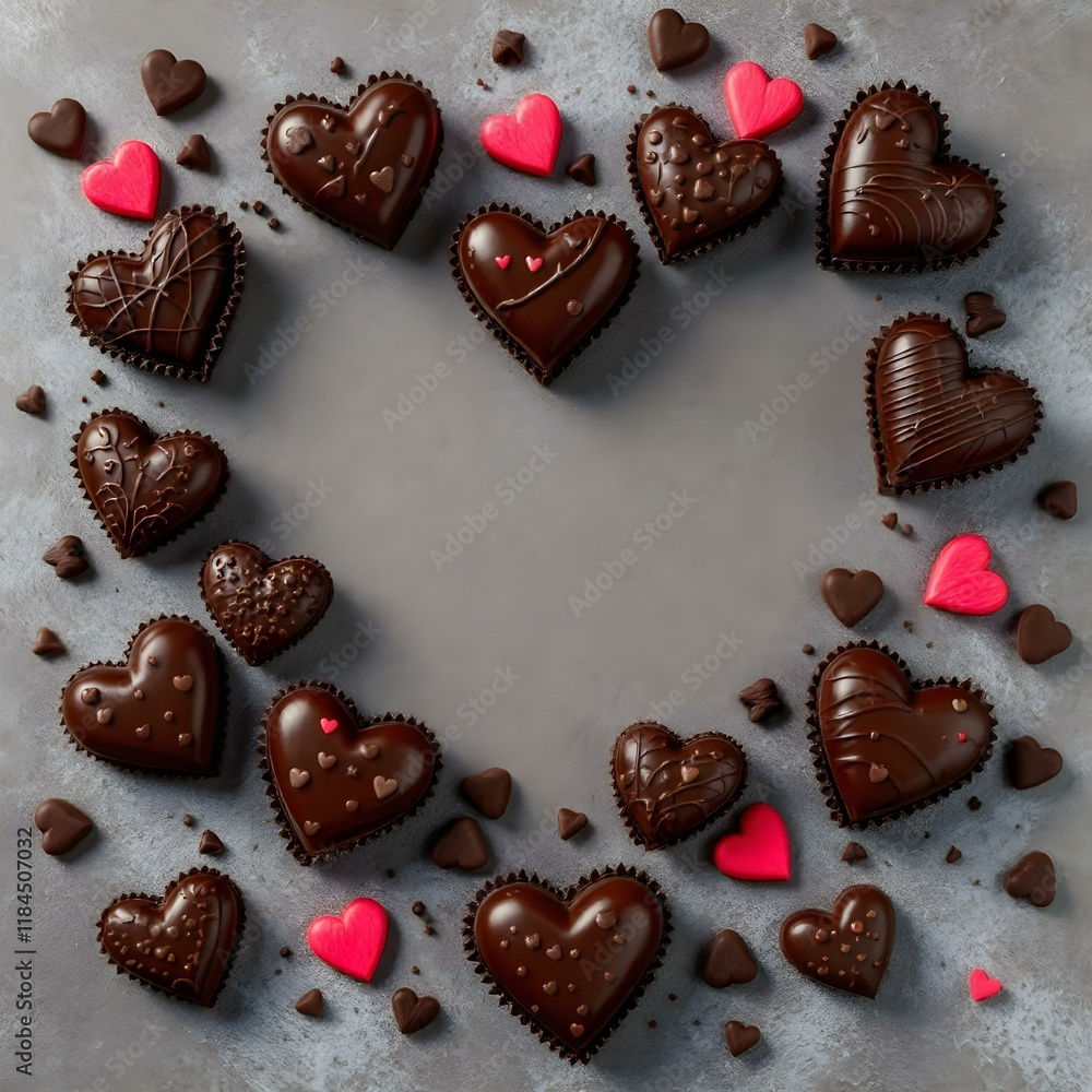 Heart-shaped chocolates Heart-shaped chocolates
