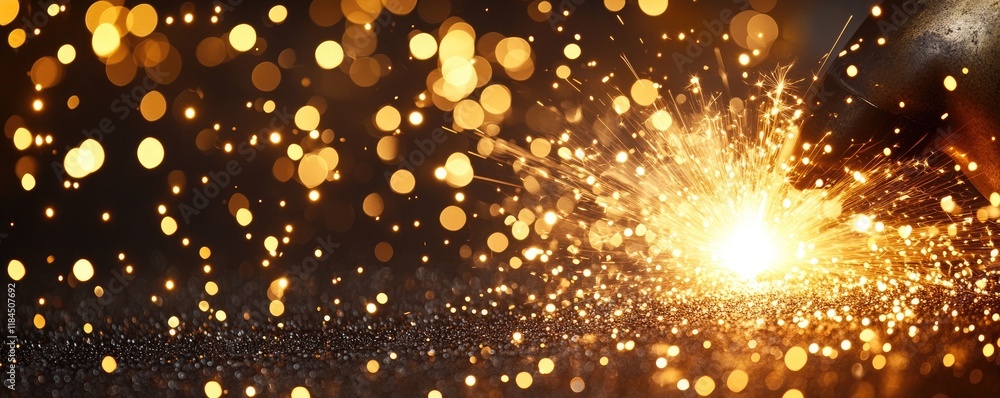 Sparkling metalwork with vibrant bokeh effect Sparkling metalwork with vibrant bokeh effect