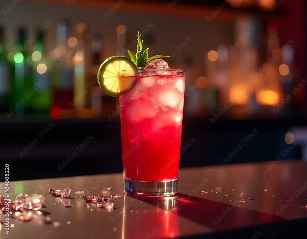 Love potion mocktail (cranberry, lime, soda) Love potion mocktail (cranberry, lime, soda)