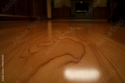 Wallpaper Mural Close-up of rich, polished hardwood flooring showcasing intricate wood grain patterns and natural texture. Ideal for showcasing home interiors, design, and luxury living. Torontodigital.ca