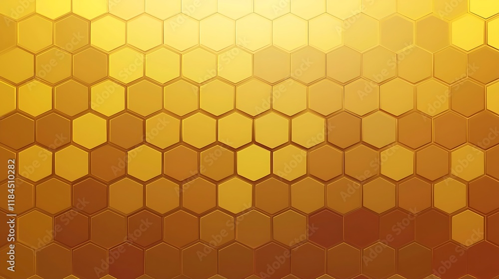 Golden Hexagon Mosaic: A Luxurious Abstract Background Golden Hexagon Mosaic: A Luxurious Abstract Background