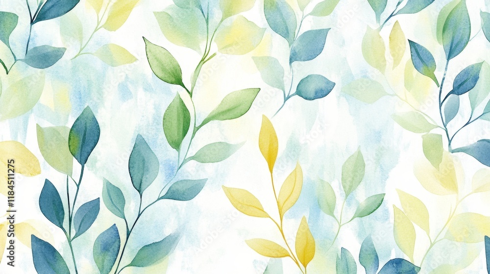 Serene greenery illustration digital art nature inspired calm environment abstract viewpoint tranquility concept