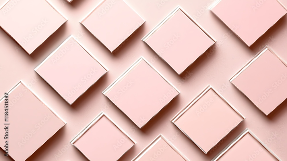 Pink Square Boxes Arranged In An Overlapping Pattern Pink Square Boxes Arranged In An Overlapping Pattern